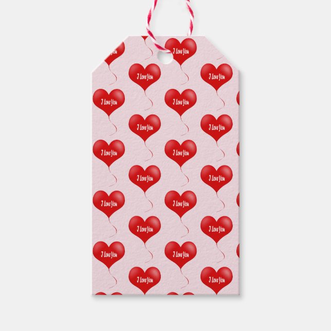 I love you - Romantic gift tag (Front)