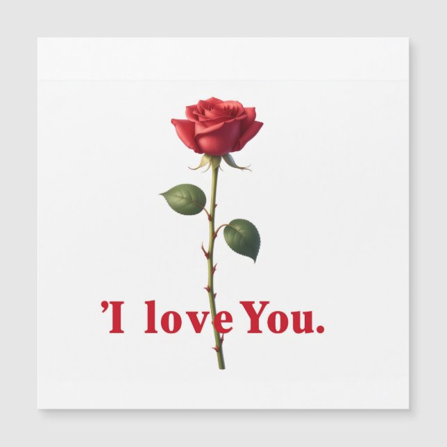 I Love You Rose Romantic Design (Front)