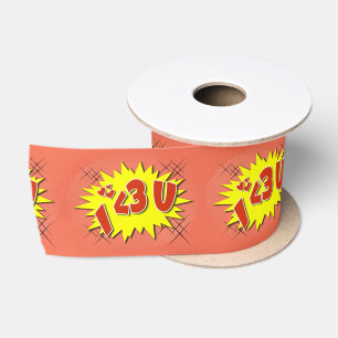I love you satin ribbon