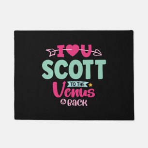 I Love You Scott Valentines Doormat