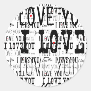 I LOVE YOU Scramble Stickers de Valentine sur mesu
