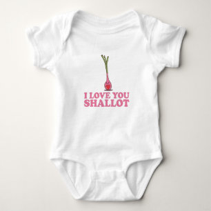 I Love You Shallot - Cute Kawaii Valentine Pun Baby Bodysuit