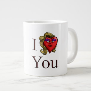 I Love You She Heart Large Coffee Mug