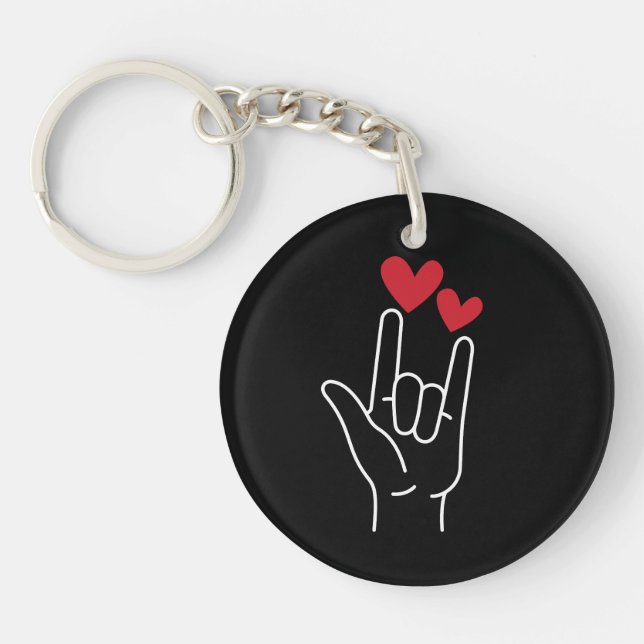 I Love You Sign Language Keychain (Front)