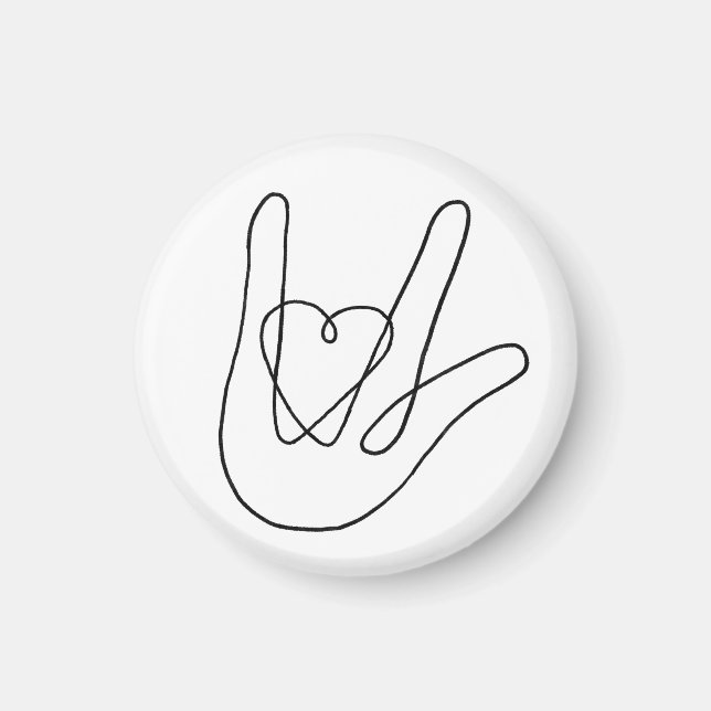 I love you Sign  Magnet (Front)