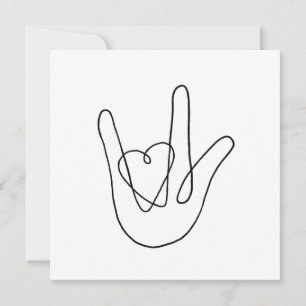 I love you Sign postcard