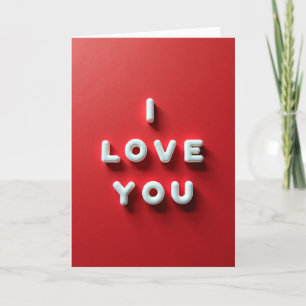 I Love You Simple Lettering Card