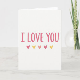I Love You Simple Sweet Card
