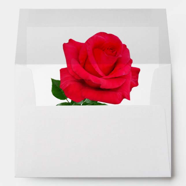 I Love You Single Red Rose Envelope (Back (Bottom))