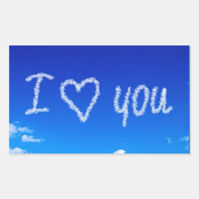 "I Love You" sky writing Sticker (Front)