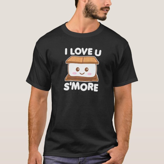 I Love You Smore  Camping S'more Pun Dark T-Shirt (Front)