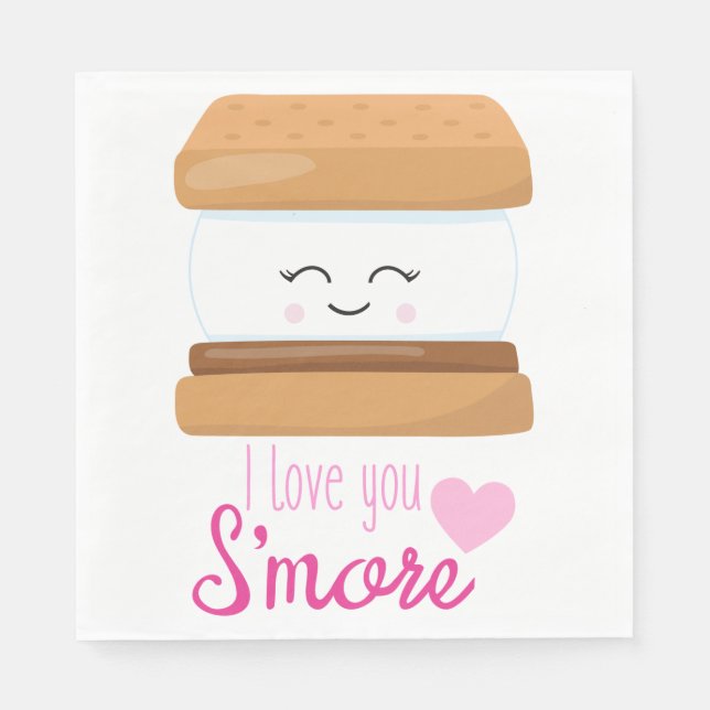 I Love You Smore Napkin (Front)