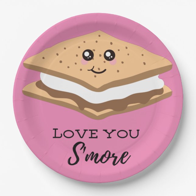 I Love You S'More! Paper Plate (Front)