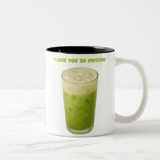 I LOVE YOU SO MATCHA, MATCHA GREEN TEA LOVE Two-Tone COFFEE MUG