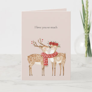 I Love You So Much Deer Card