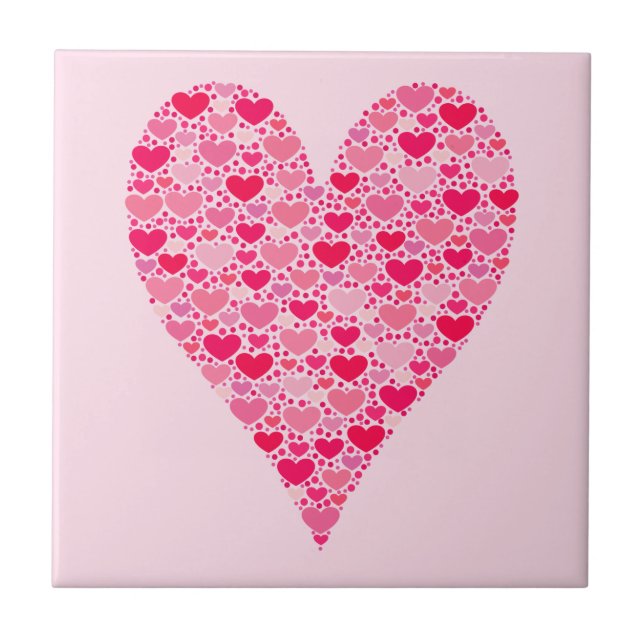 I love you so much it hearts Tiny Hearts Big Heart Tile (Front)