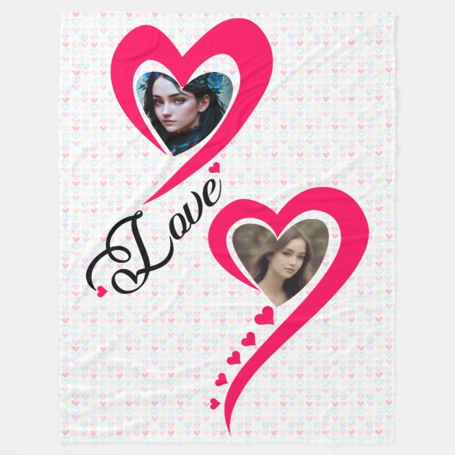 I love you so much my love fleece blanket (Front)