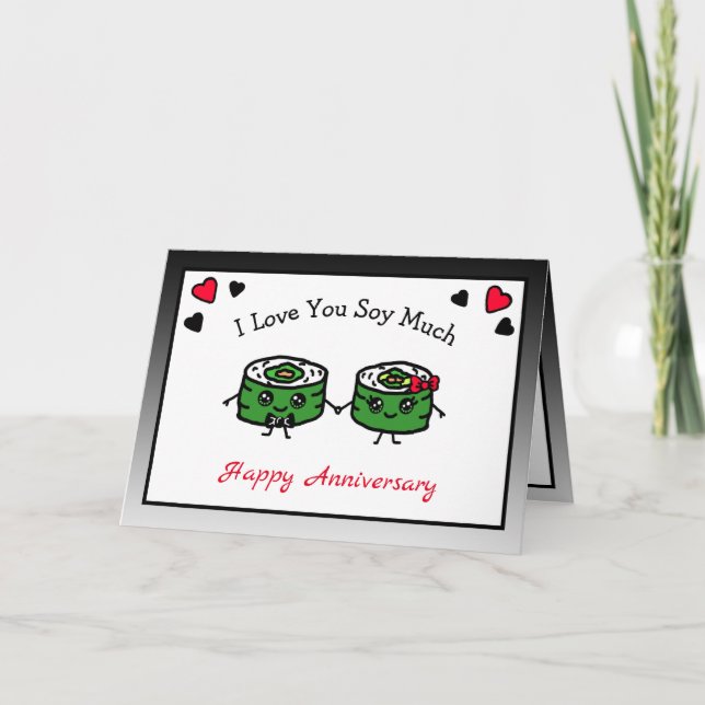 I Love You So Much Sushi Pun Card (Front)