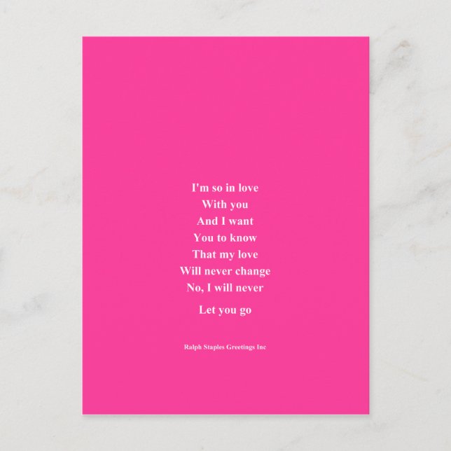 I love you so Valentine's day Holiday Postcard (Front)