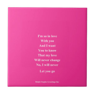 I love you so Valentine's day Tile