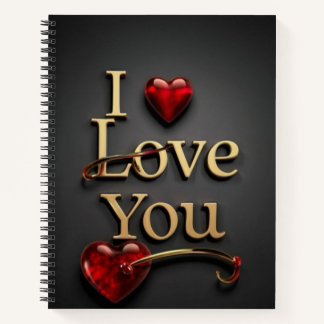 "I Love You" Spiral Notebook – Romantic Gift
