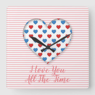 I Love You Square Wall Clock