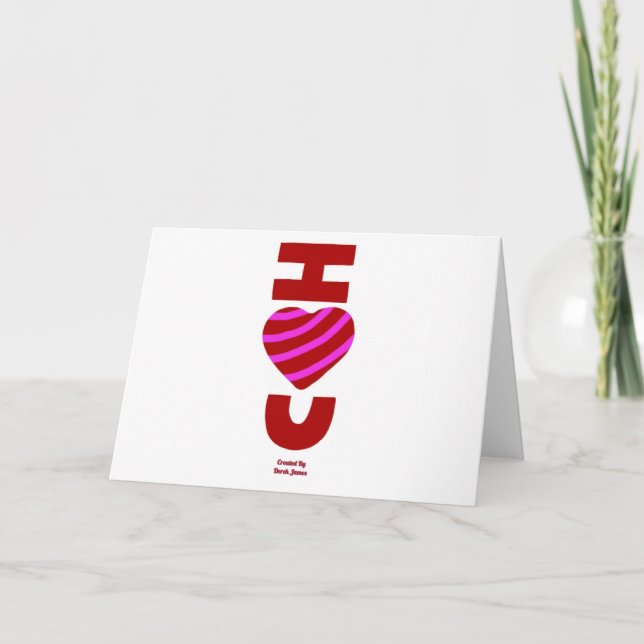 I Love You Standard Horizontal Greeting Card (Front)