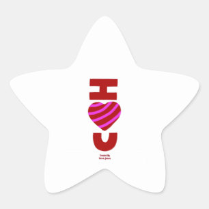 I Love You Star Sticker