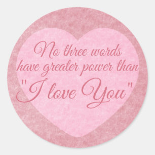 “I LOVE YOU” stickers