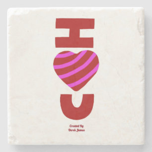 I Love You Stone Coaster