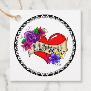 I Love You   Street Art Graffiti Urban Heart   Favour Tags