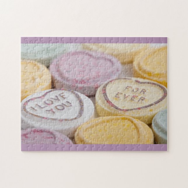 I Love You Sweet Candy Valentine Hearts Jigsaw Puzzle (Horizontal)