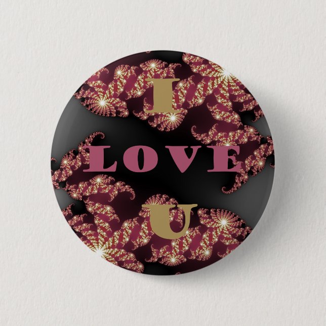 I Love You Sweetheart 2 Inch Round Button (Front)