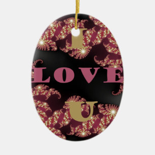 I Love You Sweetheart Ceramic Ornament