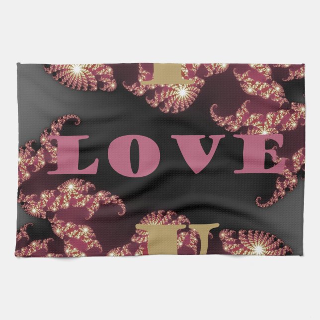 I Love You Sweetheart Kitchen Towel (Horizontal)