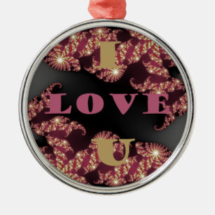 I Love You Sweetheart Metal Ornament