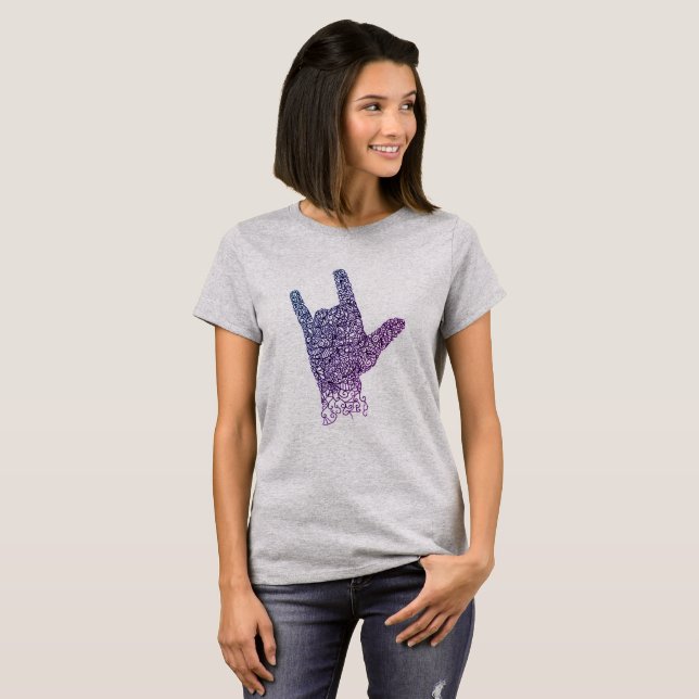 "I Love You" - T-shirt LSF américain (Devant entier)