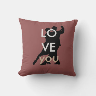 i love you tango throw pillow