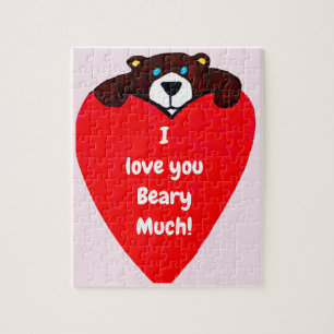 "I LOVE YOU", TEDDY BEAR puzzle