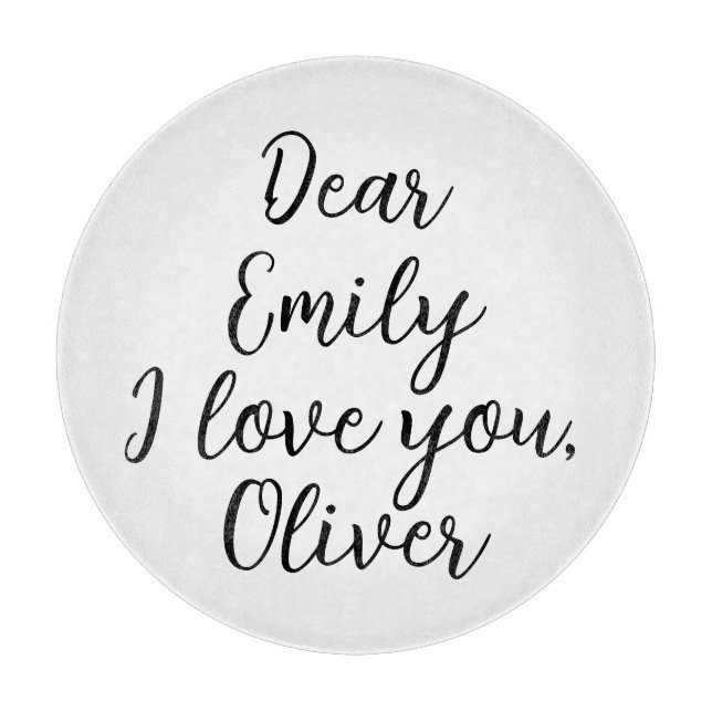  I Love You Text Template Cutting Board (Front)