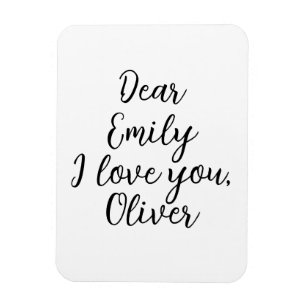 I Love You Text Template Magnet