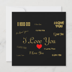 I Love You  Thank You Card