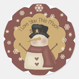I Love You This Much Classic Round Sticker