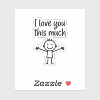 I Love You This Much – Cute Minimalist Kid Illustr
