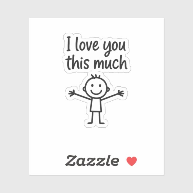 I Love You This Much – Cute Minimalist Kid Illustr (Sheet)