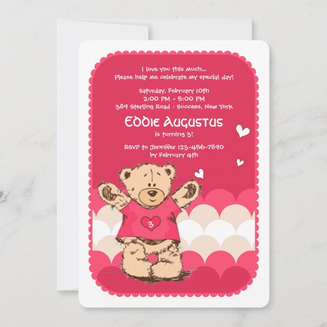 I Love You This Much Invitation (Front)