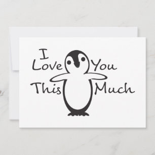 I Love You This Much Penguin Holiday Card