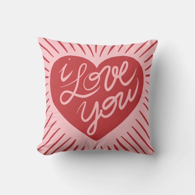 I love You Throw Pillow (Front)