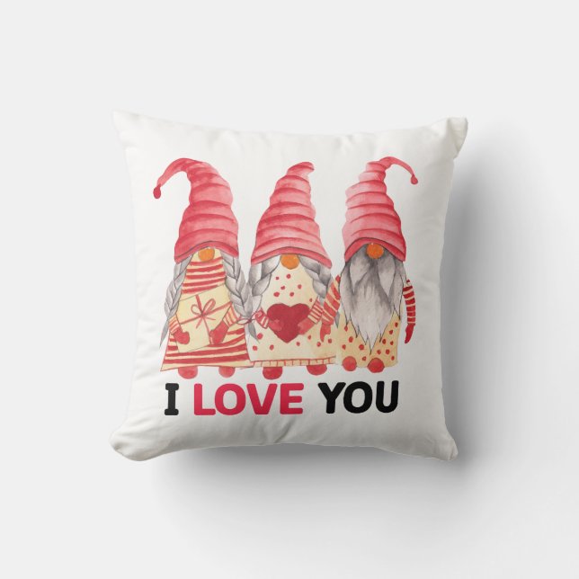 I love you throw pillow (Front)