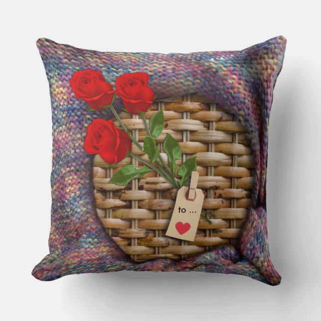 I love you throw pillow (Front)